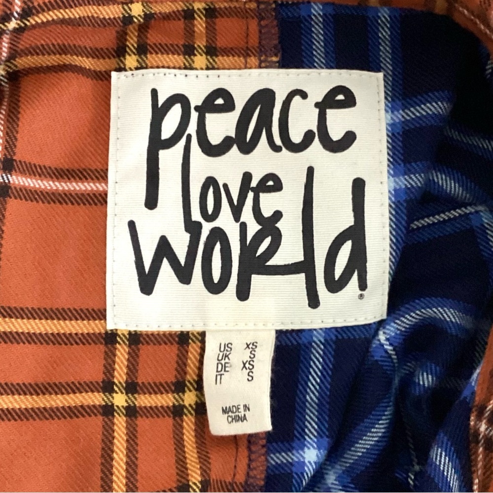 \Peace Love World\ Two-Tone Plaid Button Down - Picture 15 of 16